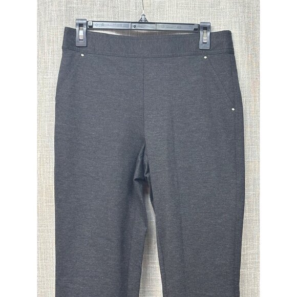 INC International Concepts High Rise Straight Ponte Pants, Dark Heather Gray, M - Picture 11 of 14